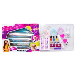 S0771 Косметика Мастер маникюра 'Beauty bomb' Nail Spa, машинка, накладные ногти, наклейки, разд.пальцев, лак 3шт, в кор-ке, 778