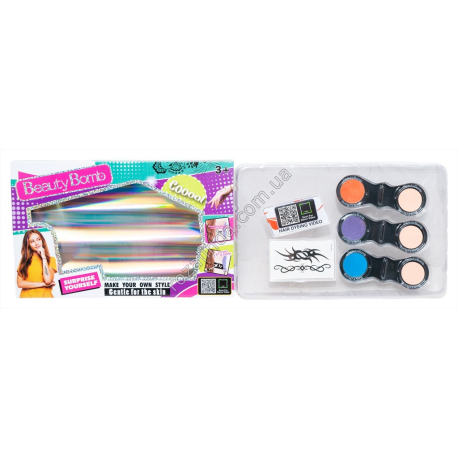 S0772 Косметика Мастер маникюра 'Beauty bomb' TATTOOS, татушки, тени, в кор-ке, 777-17, 33*20.5*4см, 200гр
