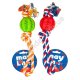 S0380 Игрушка для собак 'Канат с мячиком' 5см, 12/д, грызунок, May Lon Pet, 25см, 71 гр