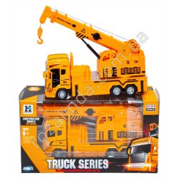 S0791 Машинка Truck series 22см Кран 'He Kai', инерция, металл, откр.дверь, резиновые колеса, звук, свет, 28.5*15.5*9см, 488гр