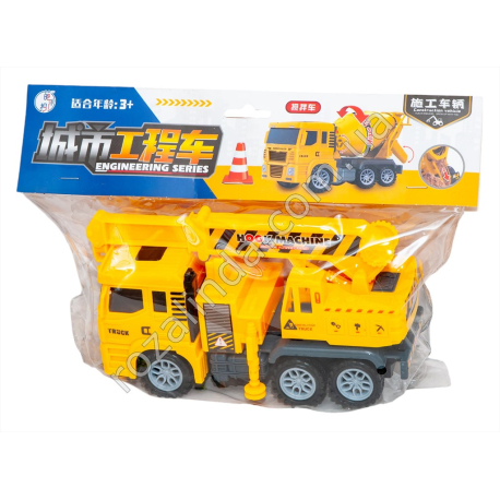 S0796 Машинка Строительная техника Кран 20см Engineering series, пластик, колеса резиновые, 20*7.5*11см, 180гр.,