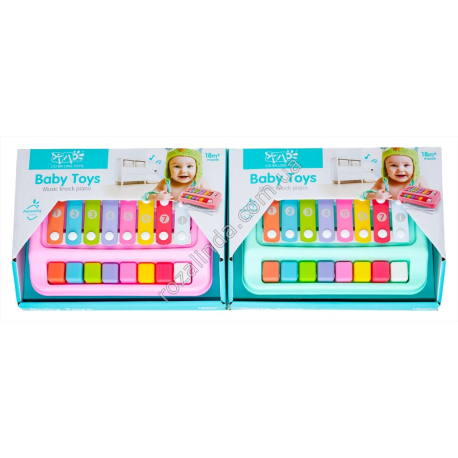S0880 Пианино дет. муз. Ксилофон 23см Baby toys, 210-9, 25*18*7.5см, 363гр
