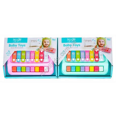 S0880 Пианино дет. муз. Ксилофон 23см Baby toys, 210-9, 25*18*7.5см, 363гр