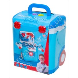 S0886 Игровой набор в чемодане 'Medical supplies' Лечебный центр, свет, звук, 20*15*23см, 945гр