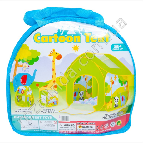 S0887 Палатка детская складная Cartoon tent малая, 70*70*92см, 465гр
