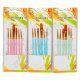 S0552 Кисти художественные наб.6шт Arist brushes, 4кругл+2 плоский, 9*26см, 29гр,12/д