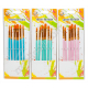 S0553 Кисти художественные наб.6шт Arist brushes, 6 плоский, 9*26см, 34гр,12/д