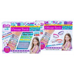 S0775 Бисер набор для браслетов Girls creator, Message Bands, 6 браслетов, буквы, фигуры, 32*26*5.5см, 236гр