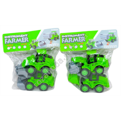S0837 Машинка набор 2шт Трактор 12см, Instrument Farmer, инерция, 19*16*6см, 86гр,