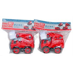 S0838 Машинка конструкт. Пожарная 13см, Diy Fire engine, 19*18*8см, 115гр
