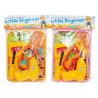 S0844 Инструменты детские набор 'Little engineer', шуруповерт,пила,очки,отвертка,болт 2шт,поднос, 18.5*25.5см, 224гр