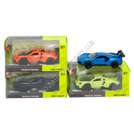 S0911 Машинка Спорткар Scale model 12см, инерция, металл, откр.дверь, резиновые колеса, музыка, свет, батарь, короб, 15.5*7*7см,