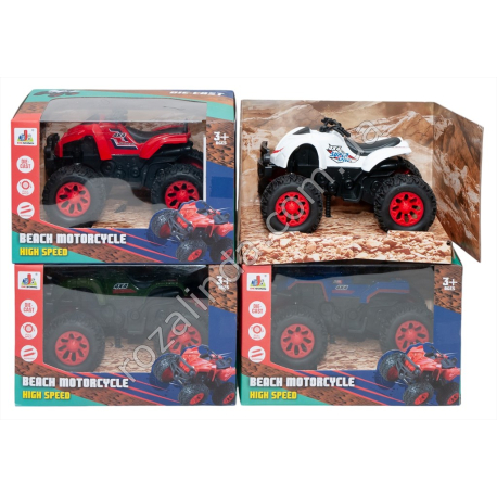 S0912 Машинка Квадроцикл Beach motorcycle 12.5см, инерция, металл,резиновые колеса,амортизаторы, короб, 15.5*10*9.5см, 176гр
