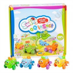 S0936 Игрушка дет.заводная Гусеница 7см, 12/д, Swing insect, дисплей, 7*5*5.5см, 27гр