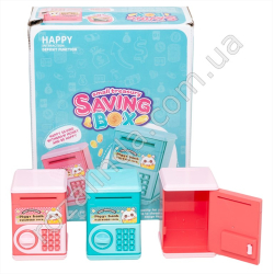 S0939 Копилка детская в виде сейфа МИНИ Saving Box, 12/д, приним. купюры, 7.5*7*11см, 96гр