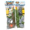 S0963 Оружие детский набор Heroes Go, автомат, танк, фляга, фотоапар, рация, патроны, наручн, мина, динамит, 53*18*7см, 450гр