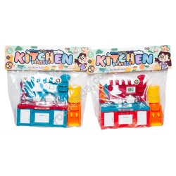S0976 Игровой набор Кухня 'Kitchen', кух.гарнитур + аксессуары,пластик, 919-03, 23.5*18.5*7см, 320гр