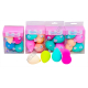 L0007 Cпонж Beauty Blender набор 4ШТ(3 яйца*6см+1фигурн.), 3 вида, Powder puff, бокс PVC, 8.5*11*4.5см, 52гр