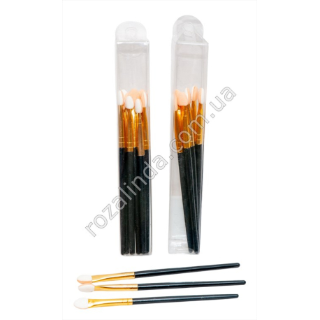 L0018 Аппликаторы д/макияжа 10шт, 11.3см, двухцветные, бокс PVC, 2.3*2.5*15см, 21гр