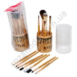 L0022 Кисти-щеточки д/макияжа 11шт, 15см, KYLIE, колба, 5.8*16см, 138гр