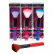 L0026 Кисточка косметическая, для/макияжа h-16.5 d-50mm, Makeup brush, яркие цвета, бокс PVC, 6*2*19.5см, 40гр