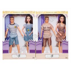 S0946 Куклы барби 29см Семья Fashion girl, шарнирные,мальчик+девочка, 22*5*32.5см, 233гр.