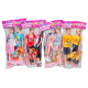 S0985 Куклы барби 29см Семья Family Loock родители и дети, Baby, шарнирные,мальчики 2шт+девочки 2шт, пакет, 17*4*36см, 255гр
