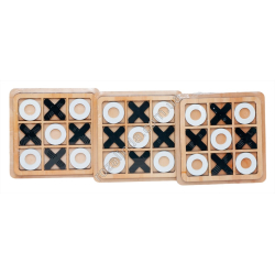S0988 Игра логическая деревянная 'Крестики-Нолики', 14*14*0.6см, 53гр