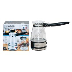 Е0116 Турка электр. LumaBella LB-59004, стекло, 500ml, 600W, съемная ручка, E0116, 16*12*17см, 580гр, аналог Е17