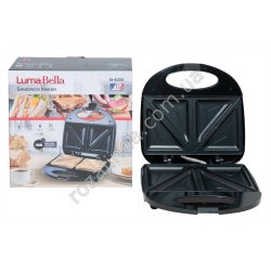 Е0119 Гриль-тостер LumaBella В-4004, 750W, пластик. корпус, сэндвич треугольный, 25*10*25см, 900гр