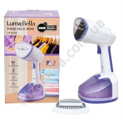 Е0128 Отпариватель LumaBella В-62006, 1500W, 260мл, пар.удар,керам.нагрев, переключ.на руч, щетка, 17.5*12.5*29см, 842кг