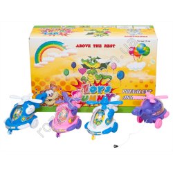 S0933 Игрушка.дет.заводная Вертолет 13.5см, Toys funny, движ. детали, дисплей, 13.5*6.5*7см, 33гр, 9/д