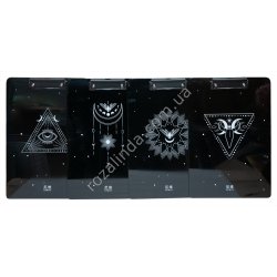 L0043 Планшет с зажимом (клип-борд) А4 ЧЕРНЫЙ с рисунком, NW-0139, 21.5*31.7см, 139гр, 22/д