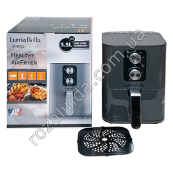 Е0139 Аэрофритюрница LumaBella В-9002, 5.5L, 1400W, мех. управл, таймер, терморегулятор, 32*32*36.5см, 3900гр