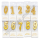 L0032 Свечи цифры д/торта 4 см, 12/д, бокс PVC, 3 цвета, 4*9.5*1.3см, 9гр