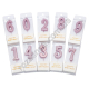 L0032 Свечи цифры д/торта 4 см, 12/д, бокс PVC, 3 цвета, 4*9.5*1.3см, 9гр
