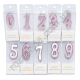 L0032 Свечи цифры д/торта 4 см, 12/д, бокс PVC, 3 цвета, 4*9.5*1.3см, 9гр