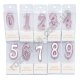 L0032 Свечи цифры д/торта 4 см, 12/д, бокс PVC, 3 цвета, 4*9.5*1.3см, 9гр