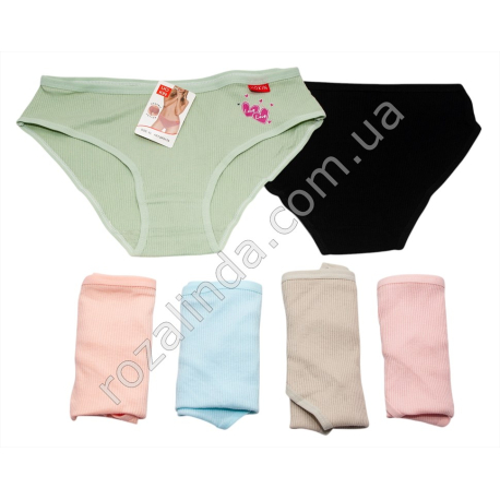 Т0533 Трусы женские хлопок Брифы 12/д, UOKIN Норма, Size L-2XL, РУБЧИК наклейка 2серца, DF0179, 29-34*20-23см, 26гр