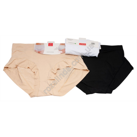 Т0538 Трусы женские УТЯЖКА Брифы 12/д, UOKIN БАТАЛЫ, Size XL-3XL, 3 цвета, Т0086, 36*32см, 63гр