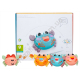 L0059 Игрушка детская заводная «Маленький Крабик» 7см, инерция(нажим), дисплей, HY-758, 10*7*4.5см