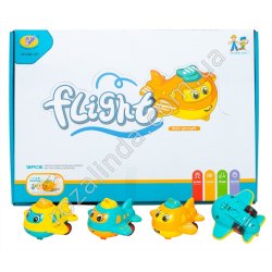L0063 Игруш.дет.заводная Самолетик 8.5см, Flight, инерция, дисплей,8.5*7.5*6см, 37гр, 12/д