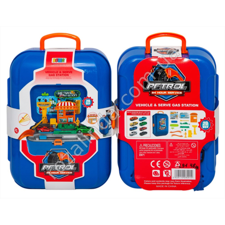 L0091 Игровой набор в рюкзаке Заправка, 20 деталей, 24*18*9см, 482гр