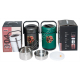 М0937 Термос с контейнерами для еды Lunch box 2.2L, 3 отдела+лож+вил, 13*24см, 1420гр