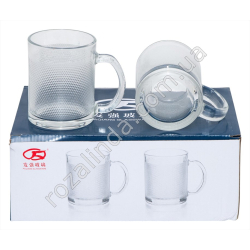 S0177 Чашка стекло 1ШТ матовая рис., жемчужина, 280мл, 'Aldan mug' Red cherry, ZB13D, 7.5*9.5см, 280гр, 6шт/уп, 12уп/ящ