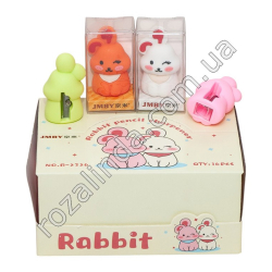 L0106 Точилка для карандашей одинарная 'Rabbit', 16/д, Зайка, короб PVC, JMBY, А-2326, 3.5*2.5*6см, 21гр