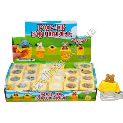 L0171 Игрушка антистресс-давилка, "Мишка в сыре", 24/д, d-5см h-5см, 56гр