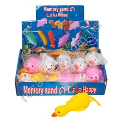 L0174 Игрушка антистресс-жмякалка Гусь, 12/д, резина с наполнителем "Memory Sand", 16.5см, 89гр.