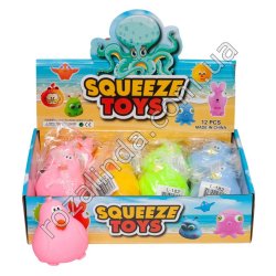 L0182 Игрушка антистресс-жмякалка, Курочка, 12/д, резина с наполнителем, 6.5*10см, 86гр.
