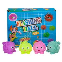 L0185 Игрушка антистресс йо-йо светящийся, Ёжик, 12/д, наполнитель жидкость, 6*7см, 44гр.